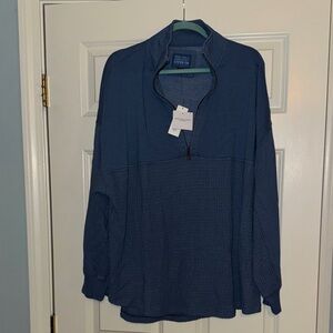 American Eagle Outfitters Textured Blue Sweater